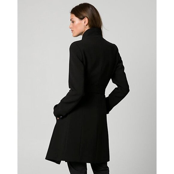 Le Chateau Double Weave Convertible Collar Wrap Black Coat Size XXL - Picture 2 of 4